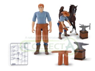 CollectA 84277 - Hufschmied mit Pferd