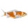 Mojö 381104 - Koi Karpfen Ochiba Shigure (orange / weiß)