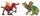 Schleich 70834 - Eldrador Fire Dino vs. Jungle Lizard