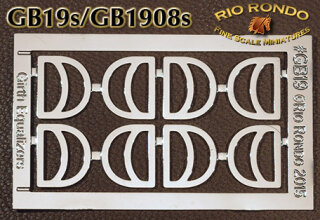 Rio Rondo Traditional (1:9) GB1908s - Sattelgurtschnallen geätzt 1/8 (0,32 cm) silberfarben