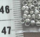Quetschperlen in Kordeloptik 2,3mm - silber