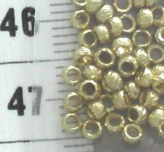 Crimp Beads - gold  aprox. 2, 3mm