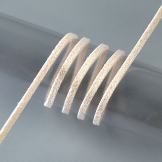 efco 2002002 - Alcantaraband 3 mm breit - creme (Preis pro Laufmeter)
