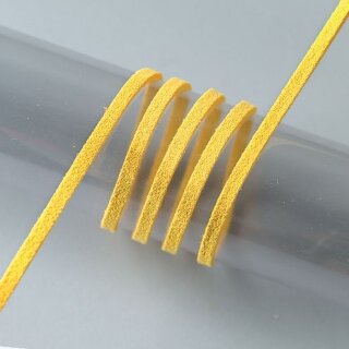efco 2002007 - Alcantaraband 3 mm breit - gelb (Preis pro Laufmeter)