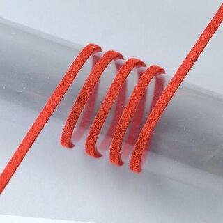 efco 2002028 - Alcantaraband 3 mm breit - rot (Preis pro Laufmeter)