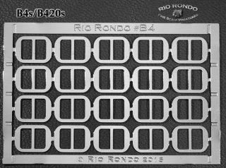 Rio Rondo B420s - Schnallen geätzt 3/16 (0,5 cm) silberfarben