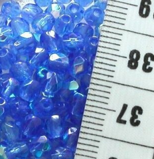 Glasfacettperlen 4mm - blau
