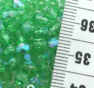 Glasfacettperlen 4mm - grün