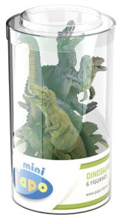 Papo Mini 33018 - Kunststoffbehälter Dinosaurier Set 1