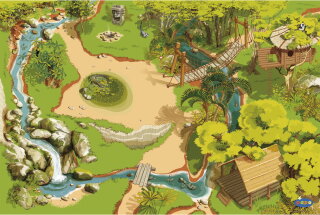 Papo 60503 - Spielteppich Dschungel (ohne Figuren)