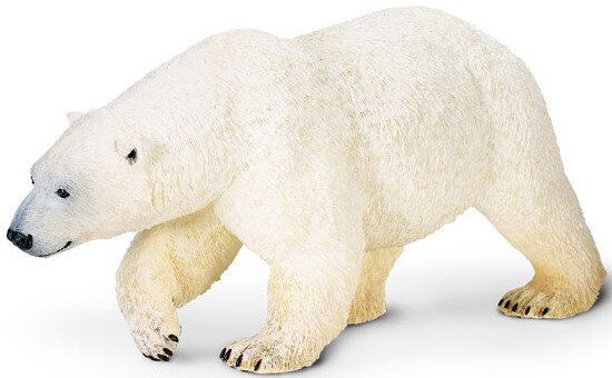 NEW * Papo POLAR BEAR STANDING solid plastic toy wild zoo arctic animal 