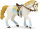 Papo 51545 - Trendy Riding Womans Horse (blue)