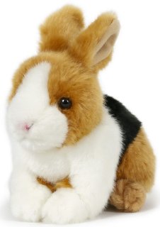 SEMO Plüsch RB-06SB009 - Hase, braun-schwarz-weiß