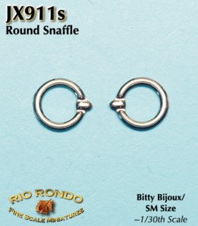 Rio Rondo Bitty Bijoux Stablemate (1:32) JX911s - Round Snaffle bit etched (silvery)