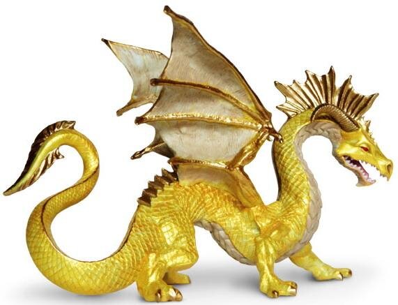 Safari Ltd 10118 Goldener Drachen 16 cm Serie Mythologie 