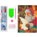 Craft Buddy CANJ-5 - Crystal Art Notizbuch Set - Santas Liste