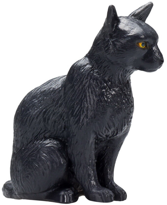 Mojo schwarze Katze sitzend niedliche Haustiere Bauernhof Modelle Spielzeug Kunststoff Figuren Tiere