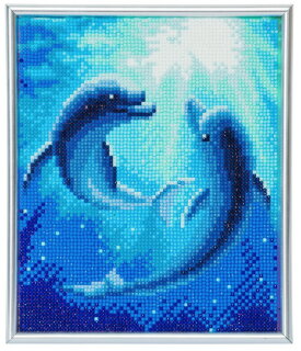 CRAFT Buddy Kits de bricolage Crystal Art Card Dolphin Pod