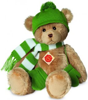 Teddy Hermann Plush 90925 - Teddy creme with winterclothes