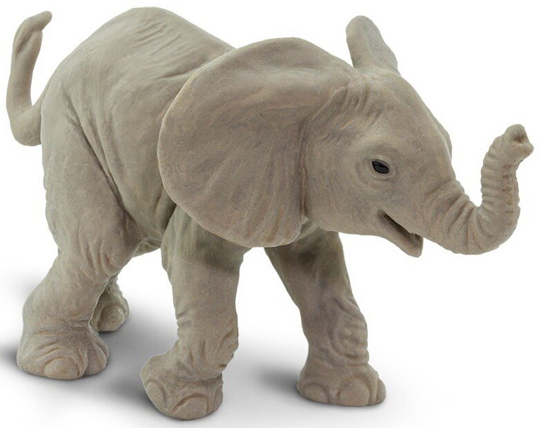 Safari Ltd 270129 Afrikanisches Elefantenbaby 8 cm Serie Wildtiere 