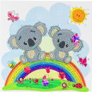 Craft Buddy CCK-A47 - Crystal Card Kit Koalas mit Regenbogen