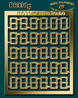 Rio Rondo B6330g - Etched Utility Buckles Schnallen 1/16 (0,16 cm) golden