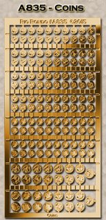 Rio Rondo Traditional (1:9) A835g - Araber Tack Verzierungen Coins geätzt (goldfarben)