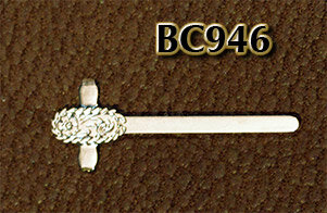 Rio Rondo BC946 - Zügelclip Rope Edge Round geätzt 1/16 (0,16 cm) silberfarben