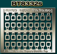 Rio Rondo BT8332s - Etched Heel Bar Utility Buckles domed top 1/16 (0,16 cm) silvery