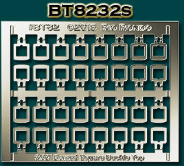 Rio Rondo BT8232s - Etched Heel Bar Utility Buckles domed top 3/32 (0,24 cm) silvery