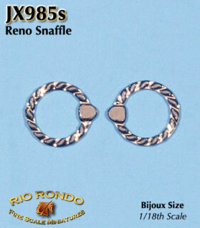 Rio Rondo Bijoux (1:18) Gebiss geätzt JX985s - "Reno Snaffle" (silberfarben)