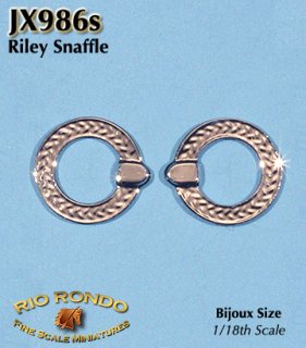 Rio Rondo Bijoux (1:18) bit etched JX986s - "Riley Snaffle" (silvery)