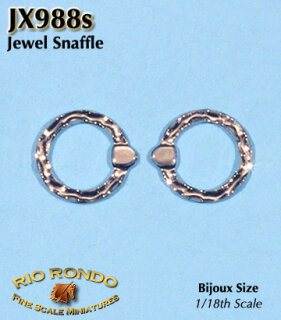 Rio Rondo Bijoux (1:18) Gebiss geätzt JX988s - "Jewel Snaffle" (silberfarben)