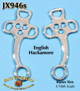 Rio Rondo Bijoux (1:18) Gebiss geätzt JX946s - "English Hackamore" (silberfarben)