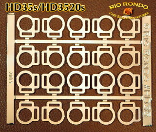 Rio Rondo Halfterringe 1/8 (0,32 cm) 2 Ösen HD3520g - goldfarben