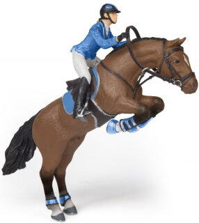 Papo 51560 - Springpferd mit Reiterin