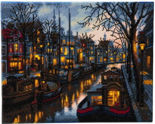 Craft Buddy CAK-A42 - Framed Crystal Art Kit - Canal Life