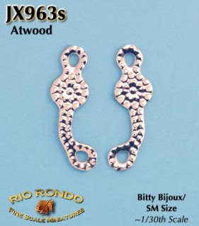 Rio Rondo Bitty Bijoux Stablemate (1:32)  bit etched JX963s - Atwood Bit (silvery)