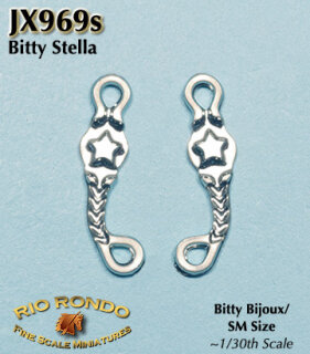 Rio Rondo Bitty Bijoux Stablemate (1:32) Gebiss geätzt JX969s - Bitty Stella Bit (silberfarben)