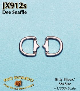 Rio Rondo Bitty Bijoux Stablemate (1:32)  bit etched JX912s - Dee Snaffle (silvery)