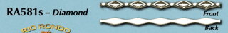 Rio Rondo Bijoux / Bitty Bijoux RA581s - Halfter und Trensen Verzierung Diamond - silberfarben
