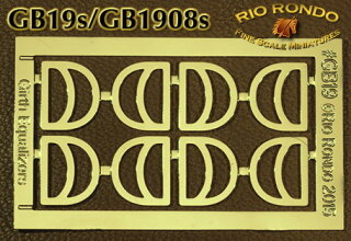 Rio Rondo Traditional (1:9) GB1908g - Sattelgurtschnallen geätzt 1/8 (0,32 cm) goldfarben