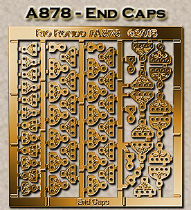 Rio Rondo Traditional (1:9) A878g - End Caps geätzt (goldfarben)