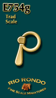 Rio Rondo Traditional (1:9) E754g - Half-Cheek Snaffle Bit etched (golden)