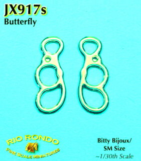 Rio Rondo Bitty Bijoux Stablemate (1:32) JX917g - Butterfly Gebiss geätzt (goldfarben)