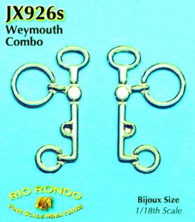 Rio Rondo Bijoux (1:18) JX926g - Weymouth Combo Bit Gebiss geätzt (goldfarben)