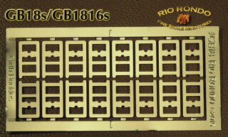 Rio Rondo Traditional (1:9) GB1816g - Sattelgurtschnallen geätzt 1/8 (0,32 cm) goldfarben