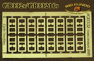 Rio Rondo Classic (1:12) GB33216g - Sattelgurtschnallen geätzt 3/32 (0,24 cm) goldfarben