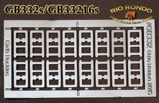 Rio Rondo Classic (1:12) GB33216s- Sattelgurtschnallen geätzt 3/32 (0,24 cm) silberfarben