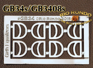 Rio Rondo Classic (1:12) GB34s - Etched Girth Buckles 1/8 (0,24 cm) silvery